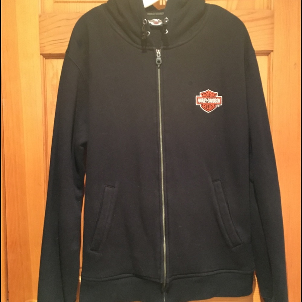 Harley Davidson zip hoodie black size L men’s